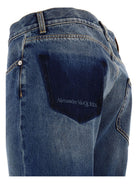 Blue ALEXANDER MCQUEEN JEANS WITH LOGO DETAIL