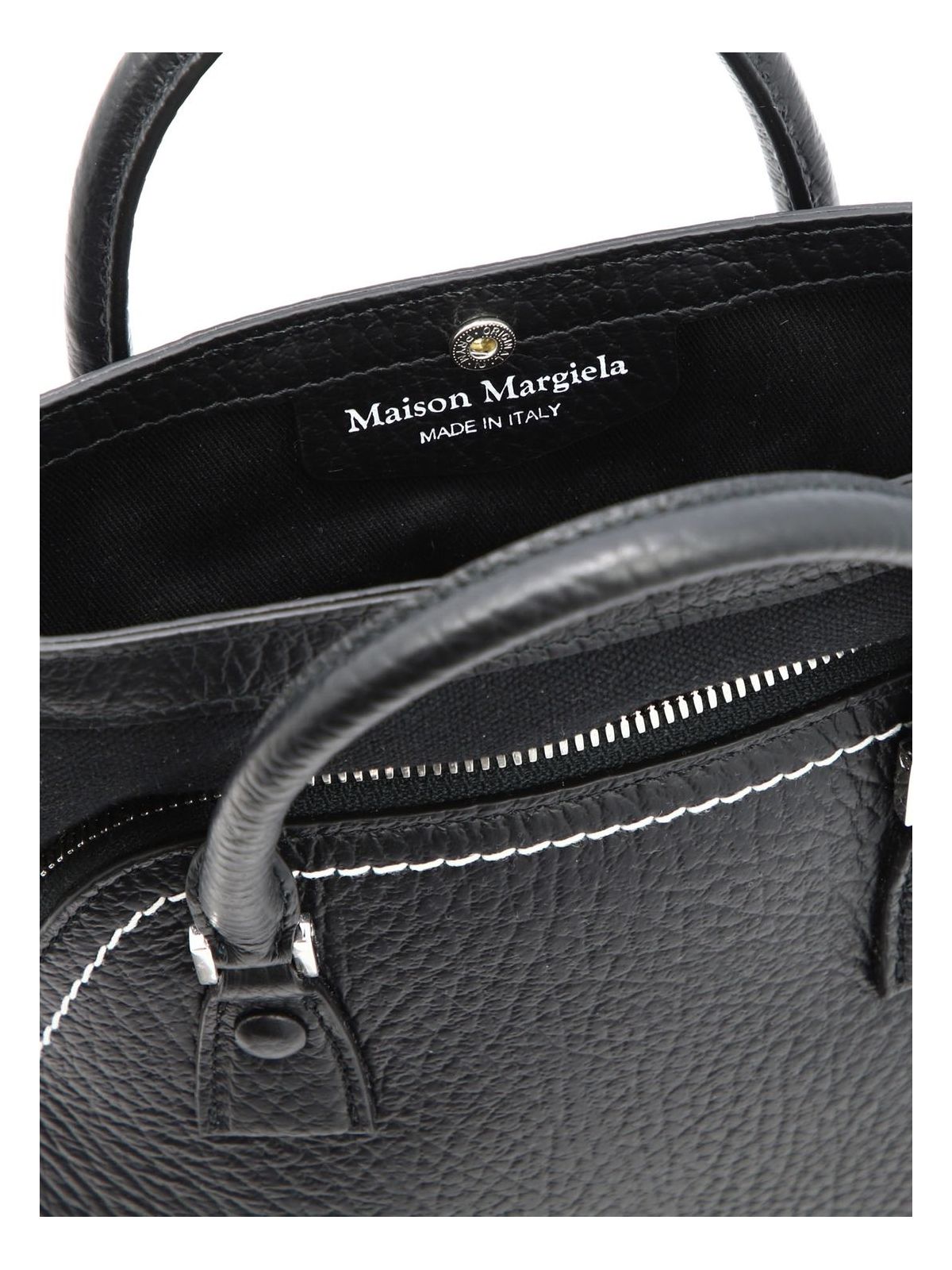 Black MAISON MARGIELA "5AC MICRO" SHOULDER BAG