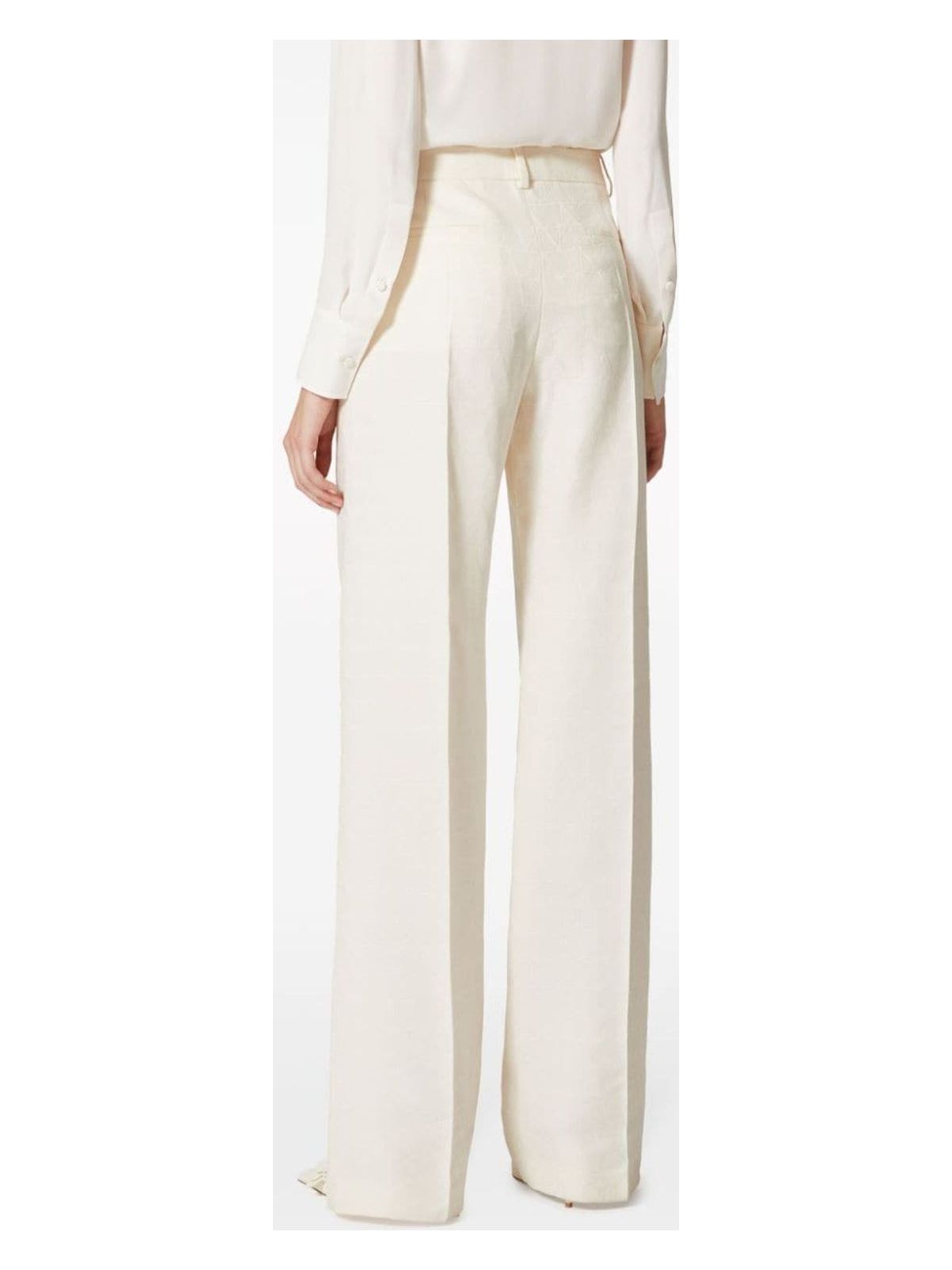 8G5A03 VALENTINO TOILE ICONOGRAPHE WOOL AND SILK BLEND TROUSERS