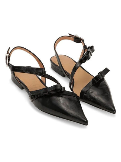 099 GANNI MULTI BOW POINTY CUT OUT NAPLACK BALLERINAS