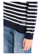 IAK A.P.C.  'PHOEBE' STRIPED CASHMERE AND COTTON SWEATER