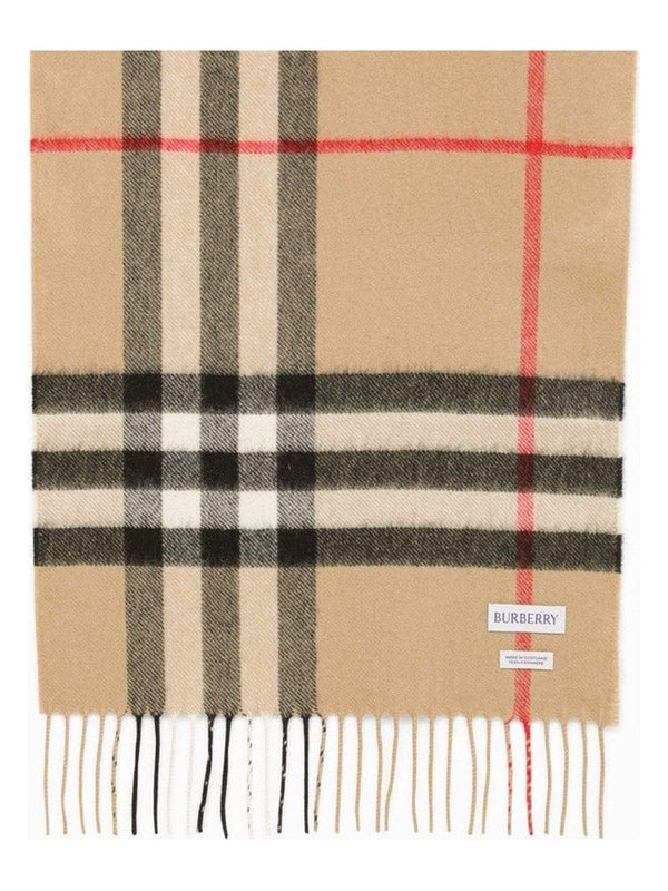 A7026 BURBERRY CASHMERE SCARF WITH CHECK MOTIF