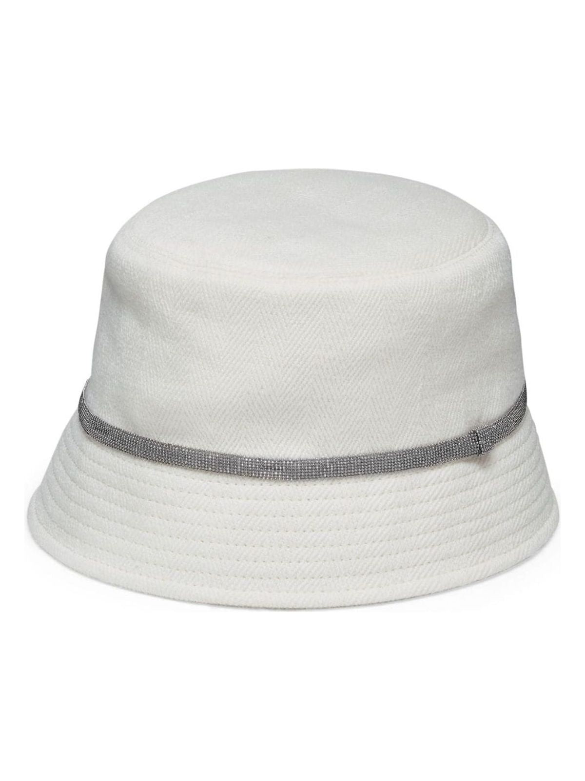 C001 BRUNELLO CUCINELLI LINEN AND COTTON BUCKET HAT WITH SHINY DETAILS
