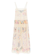 SPLI ZIMMERMANN FLORAL DRESS WITH LACE TRIM