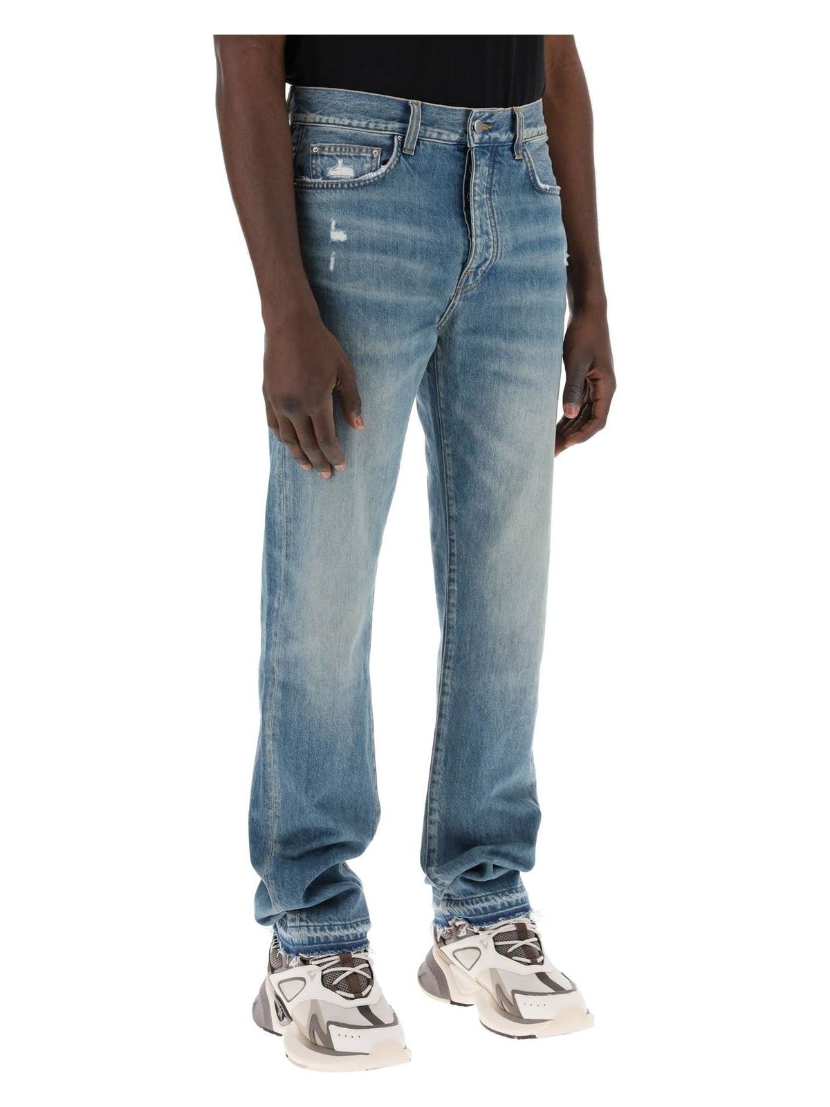 CRFIN AMIRI  FIVE-POCKET DISTRESSED EFFECT JEANS
