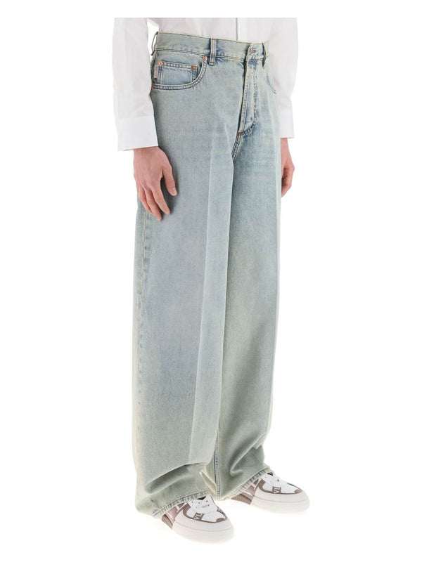 508L VALENTINO GARAVANI  OVERSIZED JEANS WITH V DETAIL