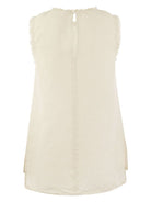 742 PESERICO SLEEVELESS LINEN TOP