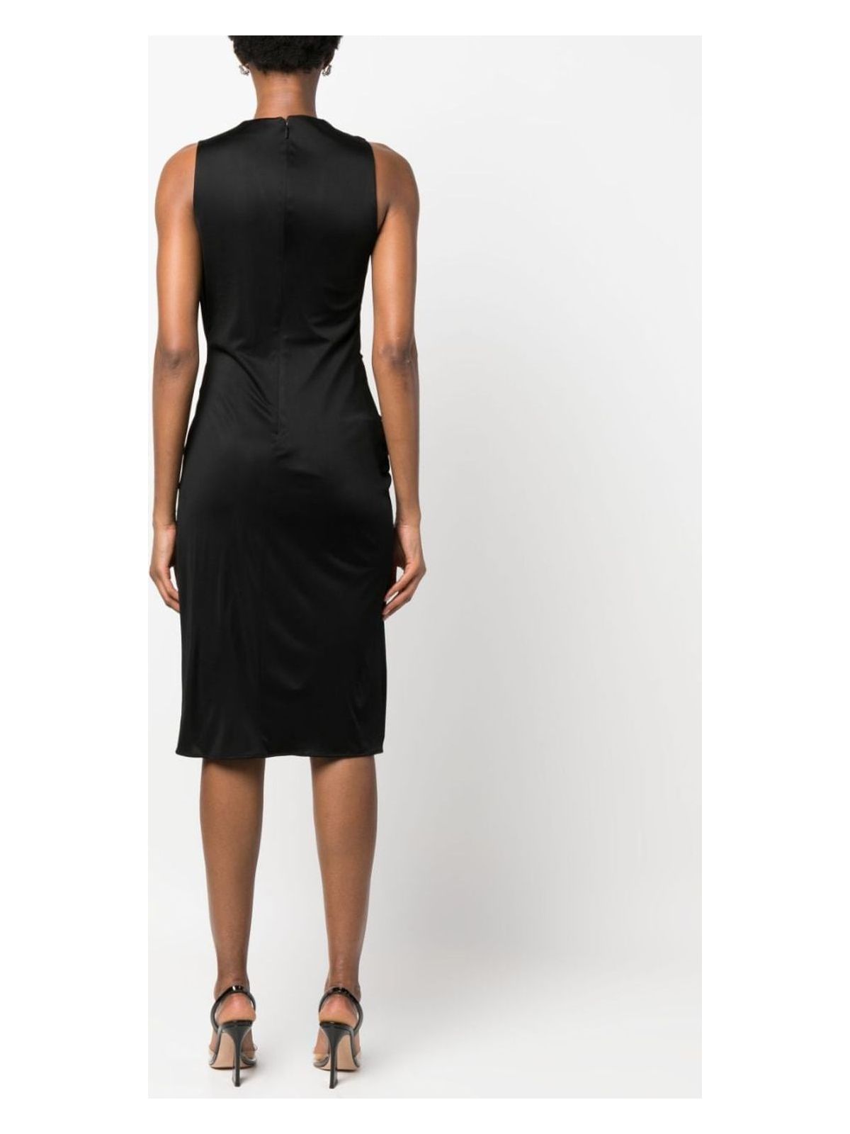 1A005721B000 VERSACE SHORT JERSEY DRAPED DRESS