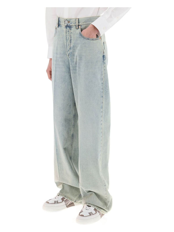 508L VALENTINO GARAVANI  OVERSIZED JEANS WITH V DETAIL