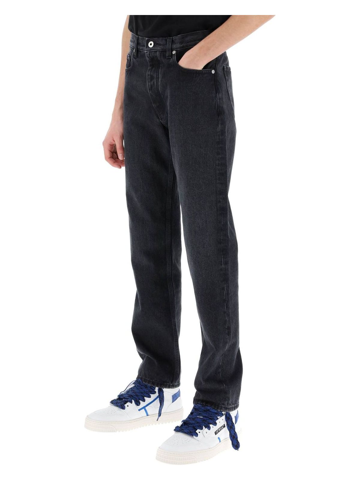 1300 OFF-WHITE  REGULAR JEANS WITH TAPERED CUT