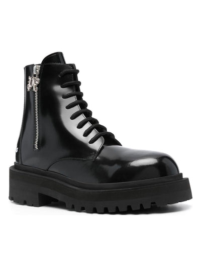 1000 PALM ANGELS LEATHER COMBAT BOOTS