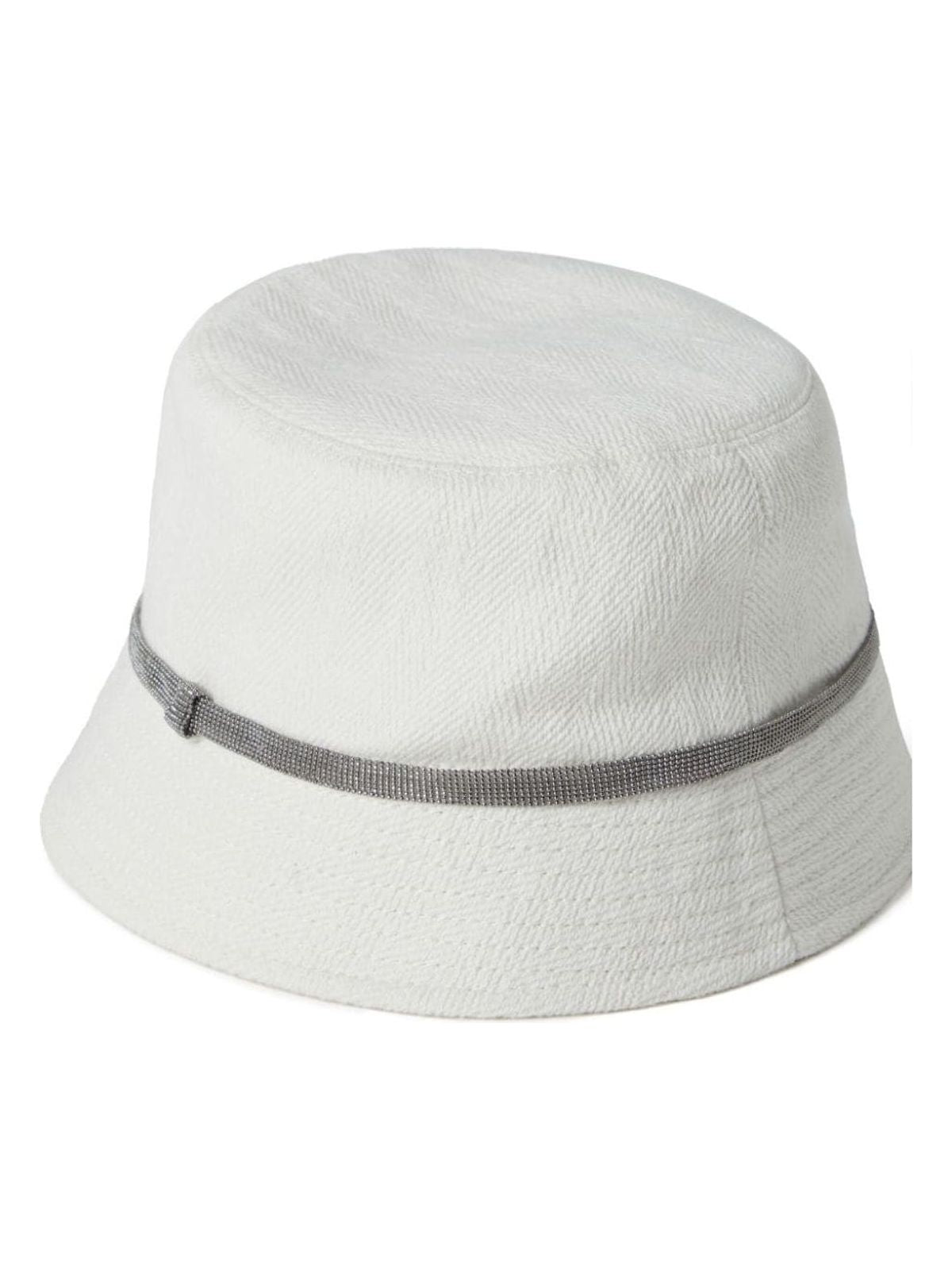 C001 BRUNELLO CUCINELLI LINEN AND COTTON BUCKET HAT WITH SHINY DETAILS