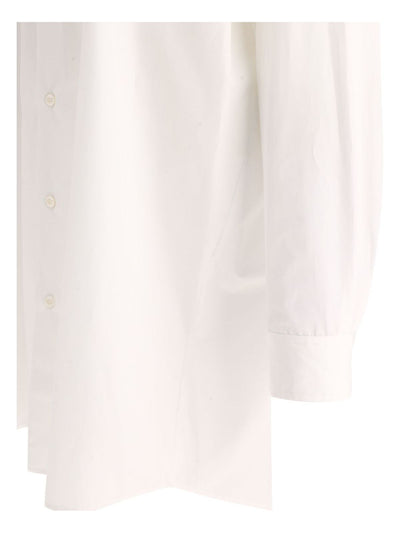 White MAISON MARGIELA COTTON POPLIN SHIRT DRESS