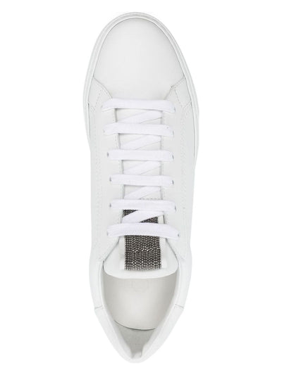 C7592 BRUNELLO CUCINELLI LEATHER SNEAKERS WITH PRECIOUS DETAILS