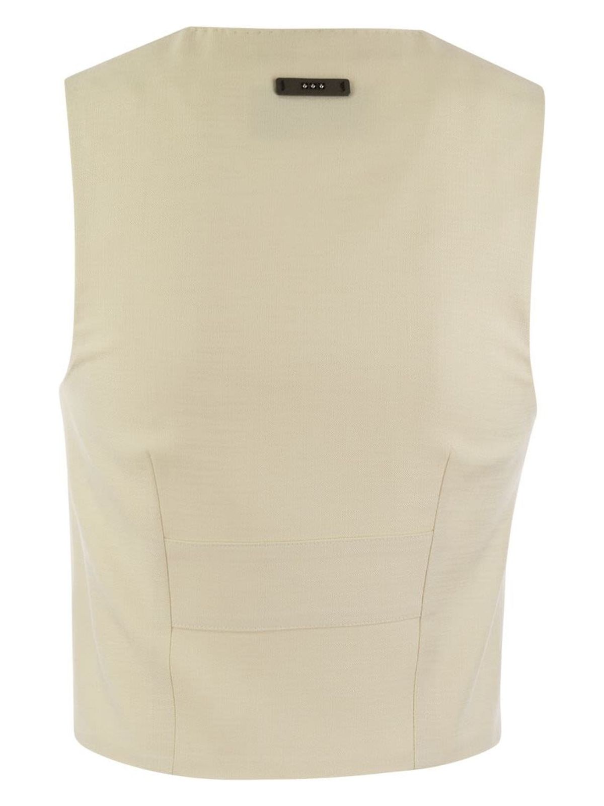 743 PESERICO SINGLE-BREASTED WAISTCOAT IN STRETCH VISCOSE-BLEND CANVAS