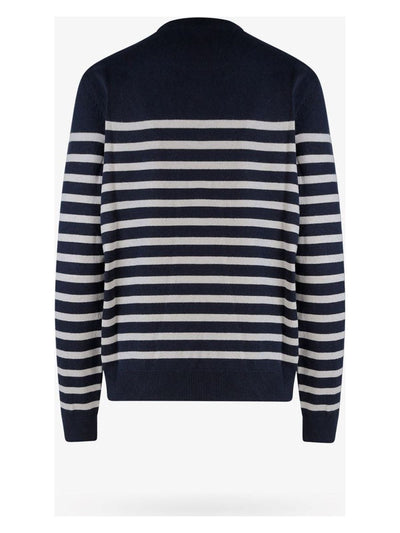 IAK A.P.C.  'PHOEBE' STRIPED CASHMERE AND COTTON SWEATER