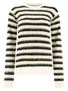 White MARNI STRIPED MOHAIR SWEATER