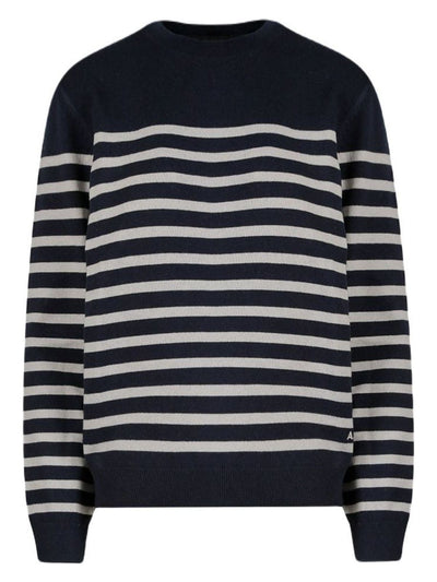 IAK A.P.C.  'PHOEBE' STRIPED CASHMERE AND COTTON SWEATER