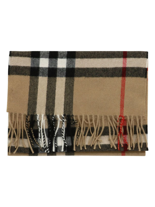 Beige BURBERRY CHECK SCARF