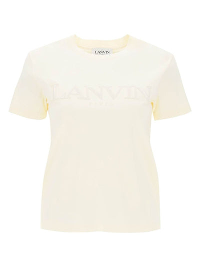 021 LANVIN  LOGO EMBROIDERED T-SHIRT