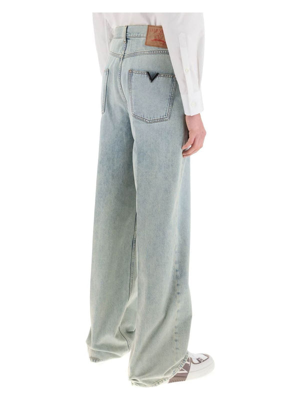 508L VALENTINO GARAVANI  OVERSIZED JEANS WITH V DETAIL