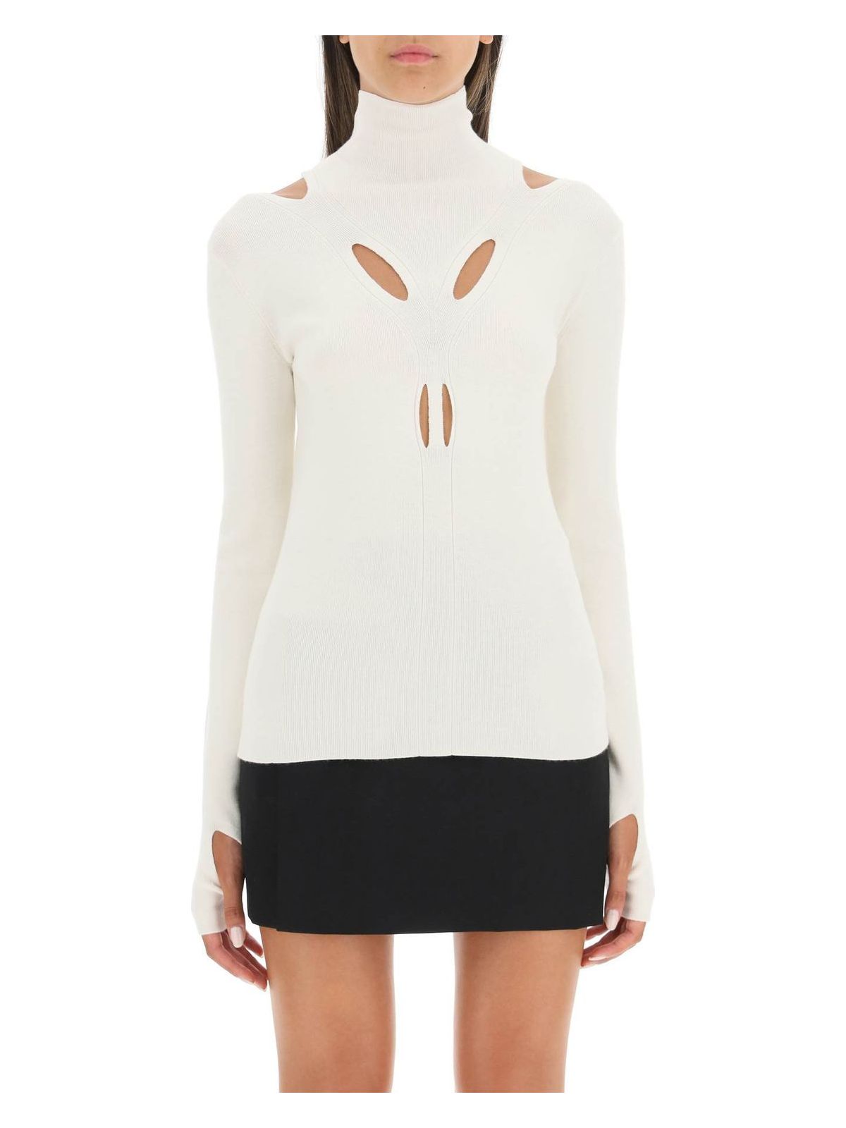 IVORY DION LEE  CUT-OUT SKIVVY