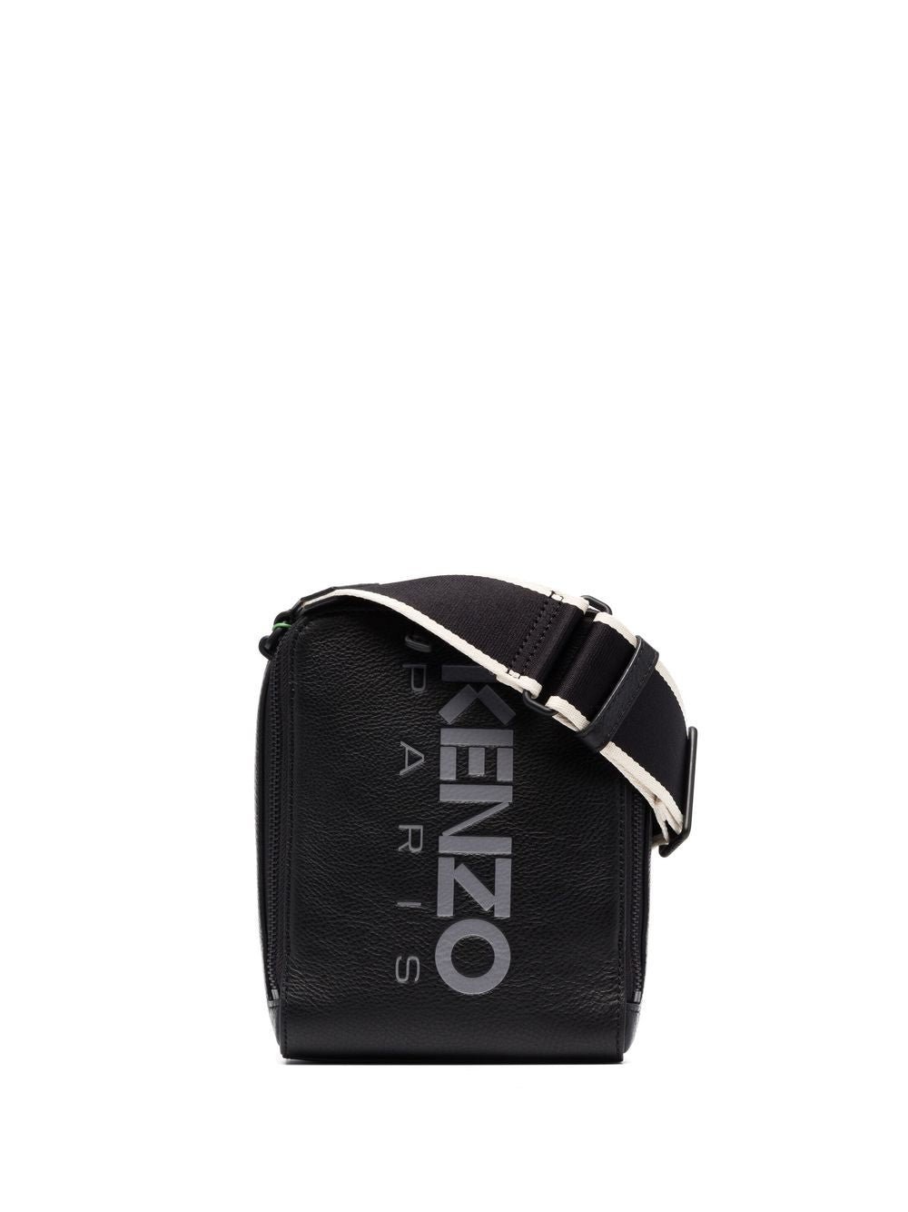 Black KENZO LOGO-PRINT MESSENGER BAG