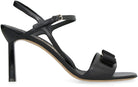 757700 FERRAGAMO GABRIELA BOW DETAIL SUEDE SANDALS