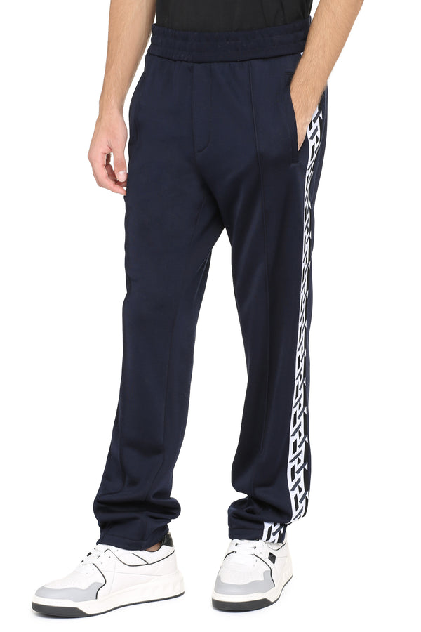 1U610 VERSACE TRACK-PANTS WITH CONTRASTING SIDE STRIPES