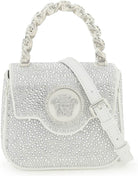 1W00P VERSACE  LA MEDUSA HANDBAG WITH CRYSTALS