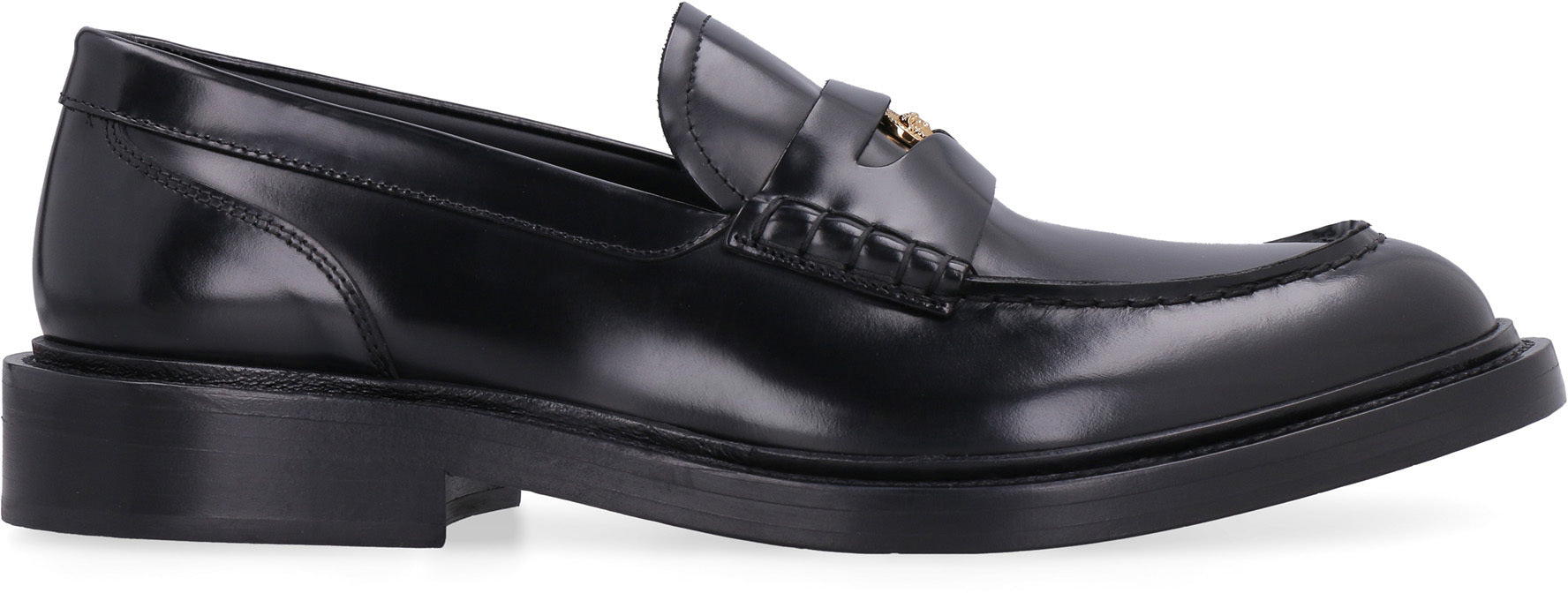 1B00V VERSACE LEATHER LOAFERS