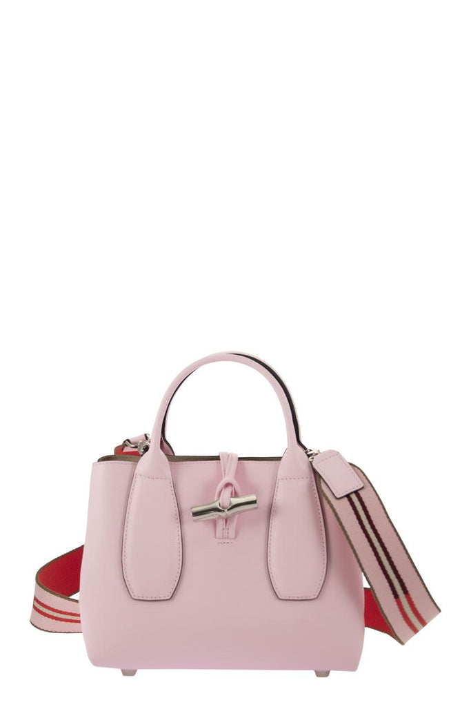 Longchamp `roseau Box` Medium Handbag In Pink