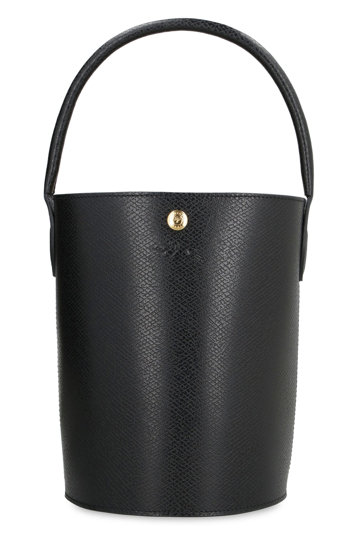 Longchamp Women's Le Pliage Cuir de Russie Leather Bucket Bag - Black