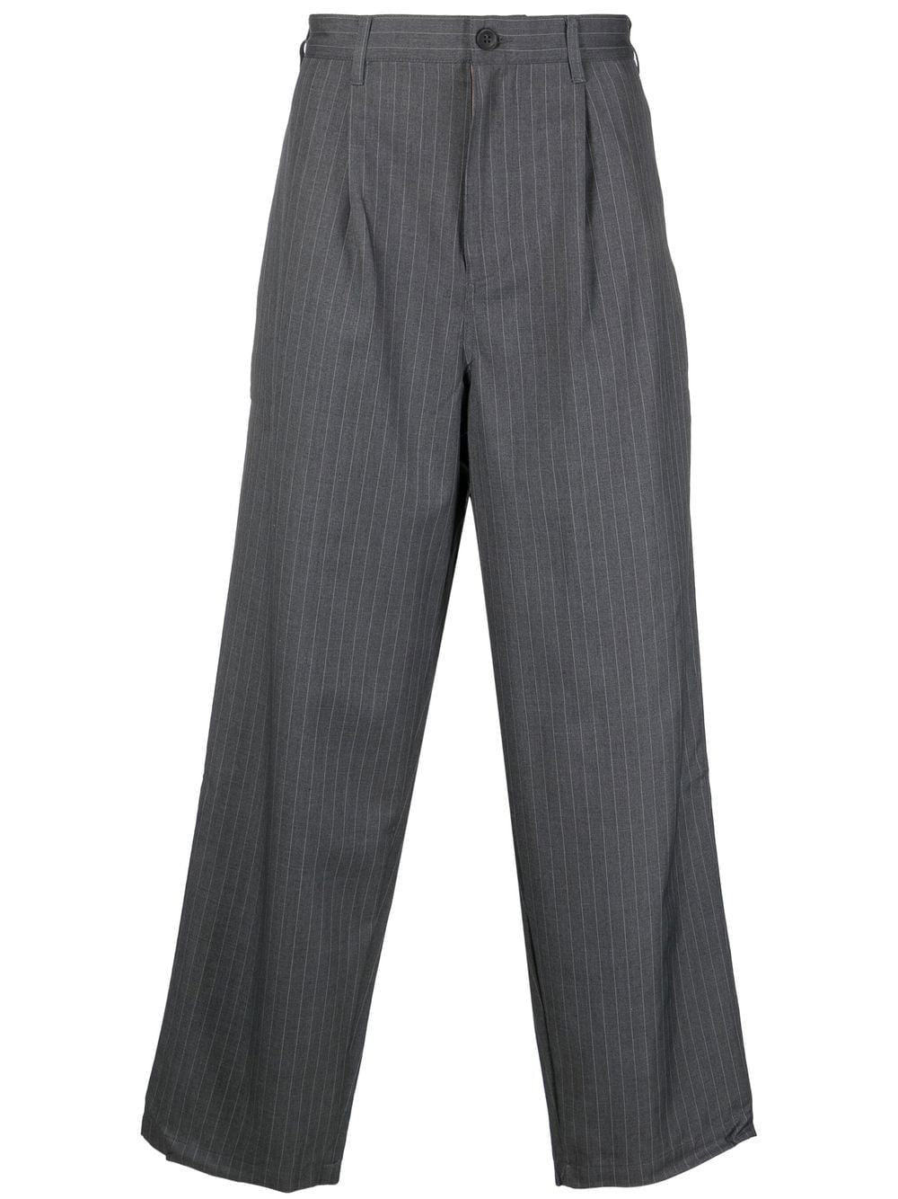 BLACK STUSSY STRIPE VOLUME PLEATED TROUSER (116623NEW) | LOZURI