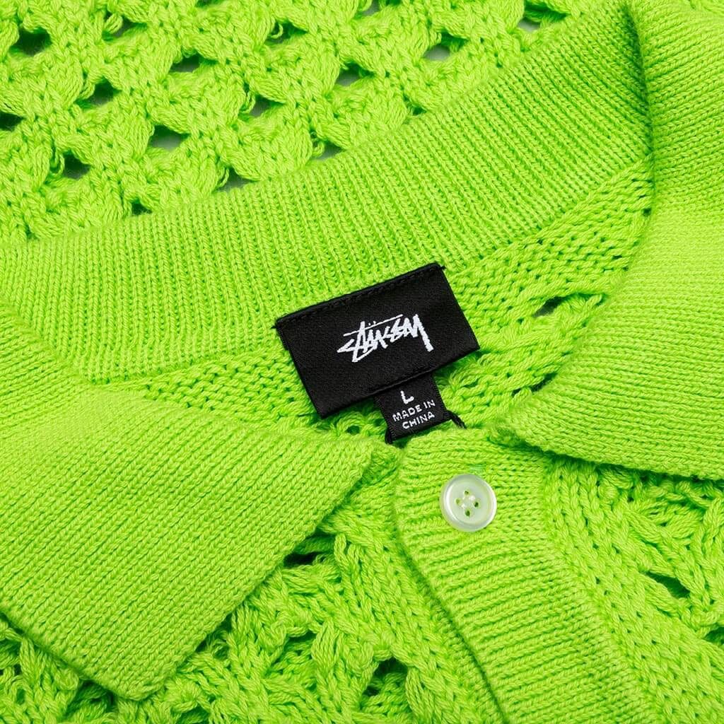 STUSSY Big Mesh Polo Sweater | LOZURI