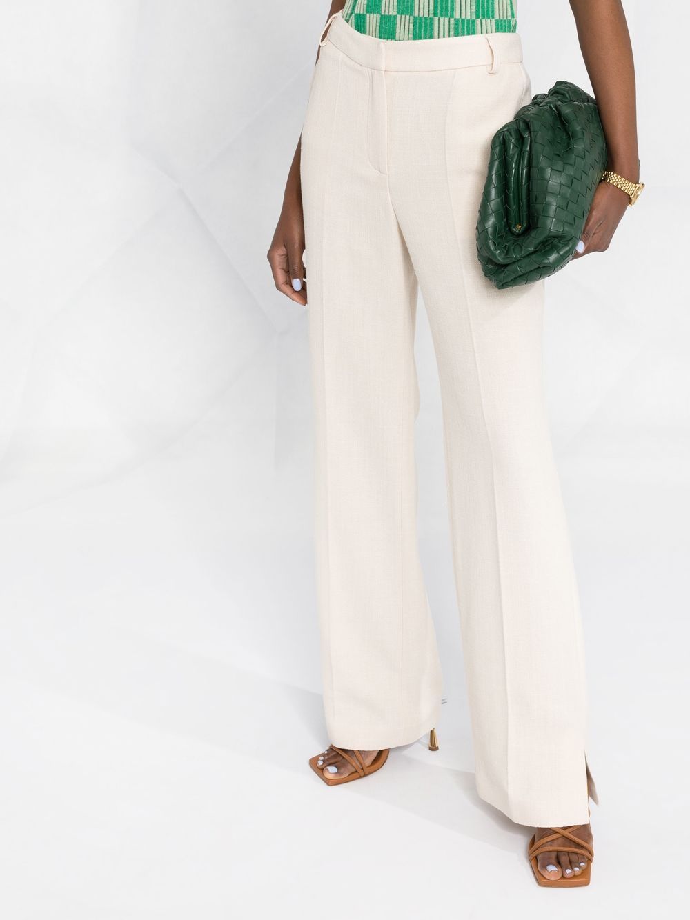 990 ETRO side-slit flared tailored trousers