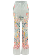 Light Blue ETRO PRINTED PALAZZO TROUSERS