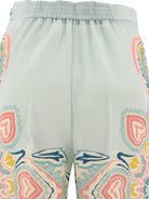 Light Blue ETRO PRINTED PALAZZO TROUSERS