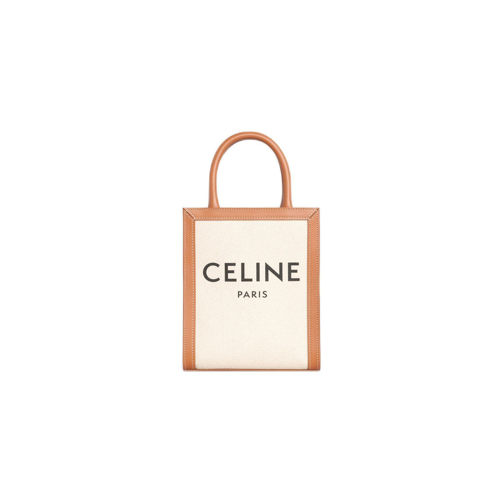 Authentic Celine Mini Cabas Tote - Natural/Tan
