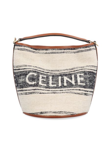 Celine, Bags, Celine Bucket Bag In Triomphe Canvas Medium 0 Authentic