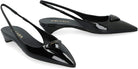 F0002 PRADA PATENT LEATHER SLINGBACK PUMPS