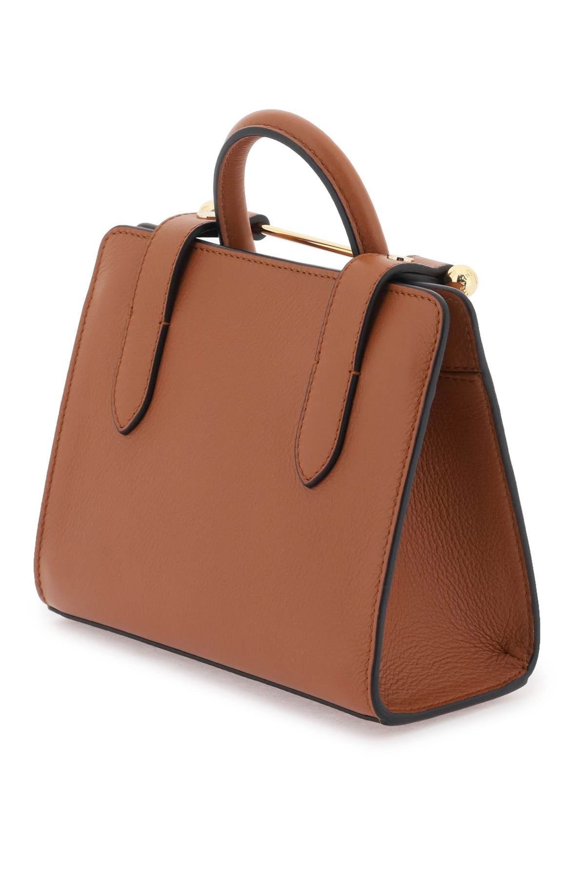 STRATHBERRY: nano tote bag in leather - Brown
