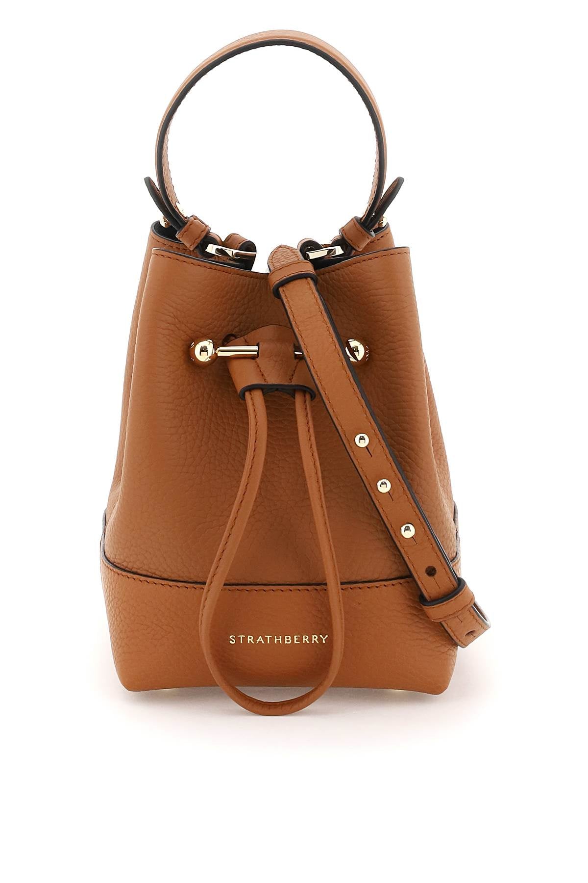 STRATHBERRY Lana Osette Leather Bucket Hobo Bag