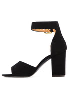 Black VIA ROMA 15 "FIBBIONA" SANDALS