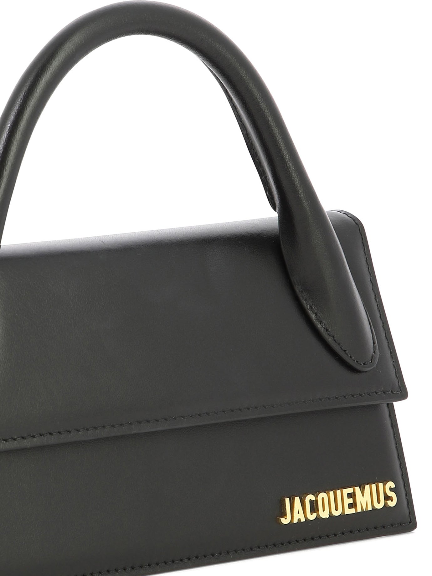 Le Chiquito Long Leather Shoulder Bag in Black - Jacquemus
