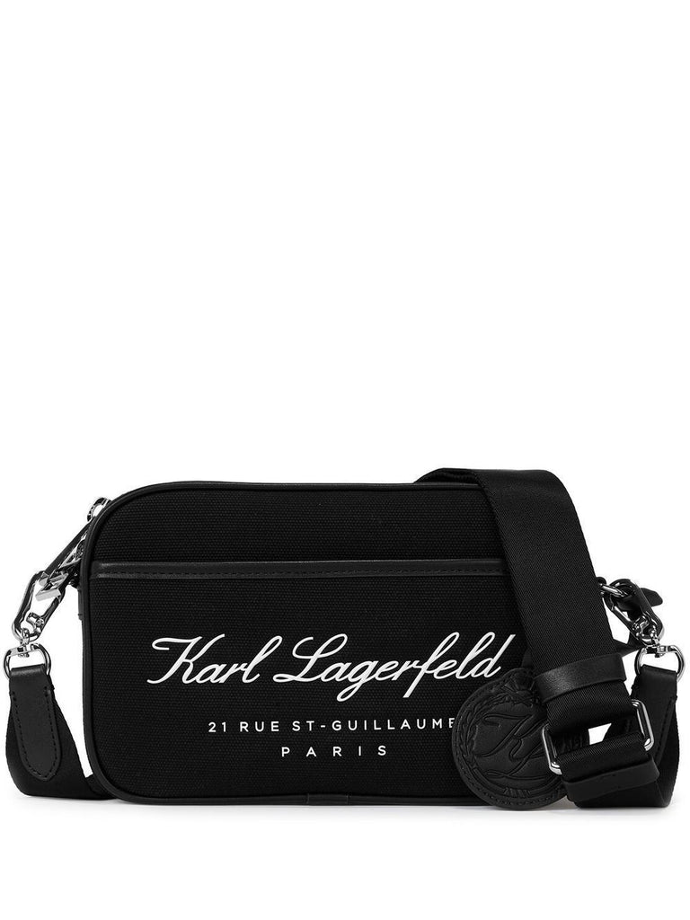 Karl Lagerfeld Small Hotel Karl Zip-up Pouch in Black