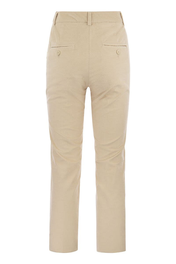 Cotton Rich Velvet Slim Leg Trousers | M&S Collection | M&S