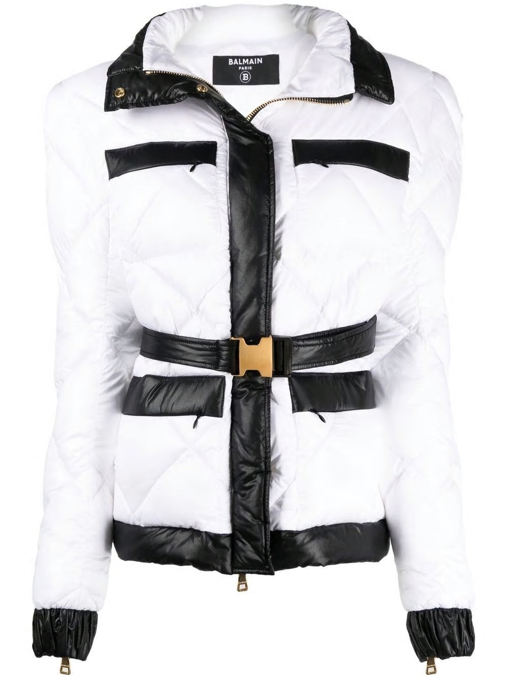 GAB BALMAIN BELTED 4PKTS QUILTED JKT