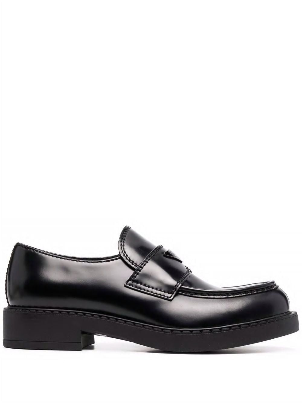 LOGO PLAQUE LEATHER LOAFERS