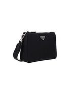 F0002 PRADA PRADA PLAQUE LEATHER SHOULDER BAG.